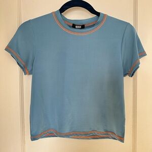 Blue Cropped Baby Tee